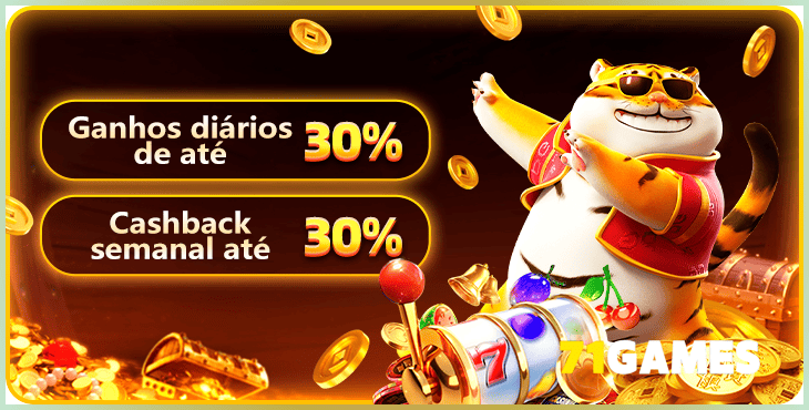 cashback de 30% promoções